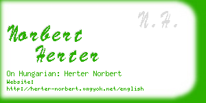 norbert herter business card